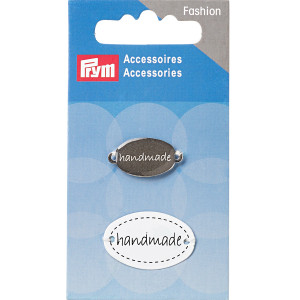 403791 Эмблемы Handmade для пришивания 2 шт. черная / белая PRYM