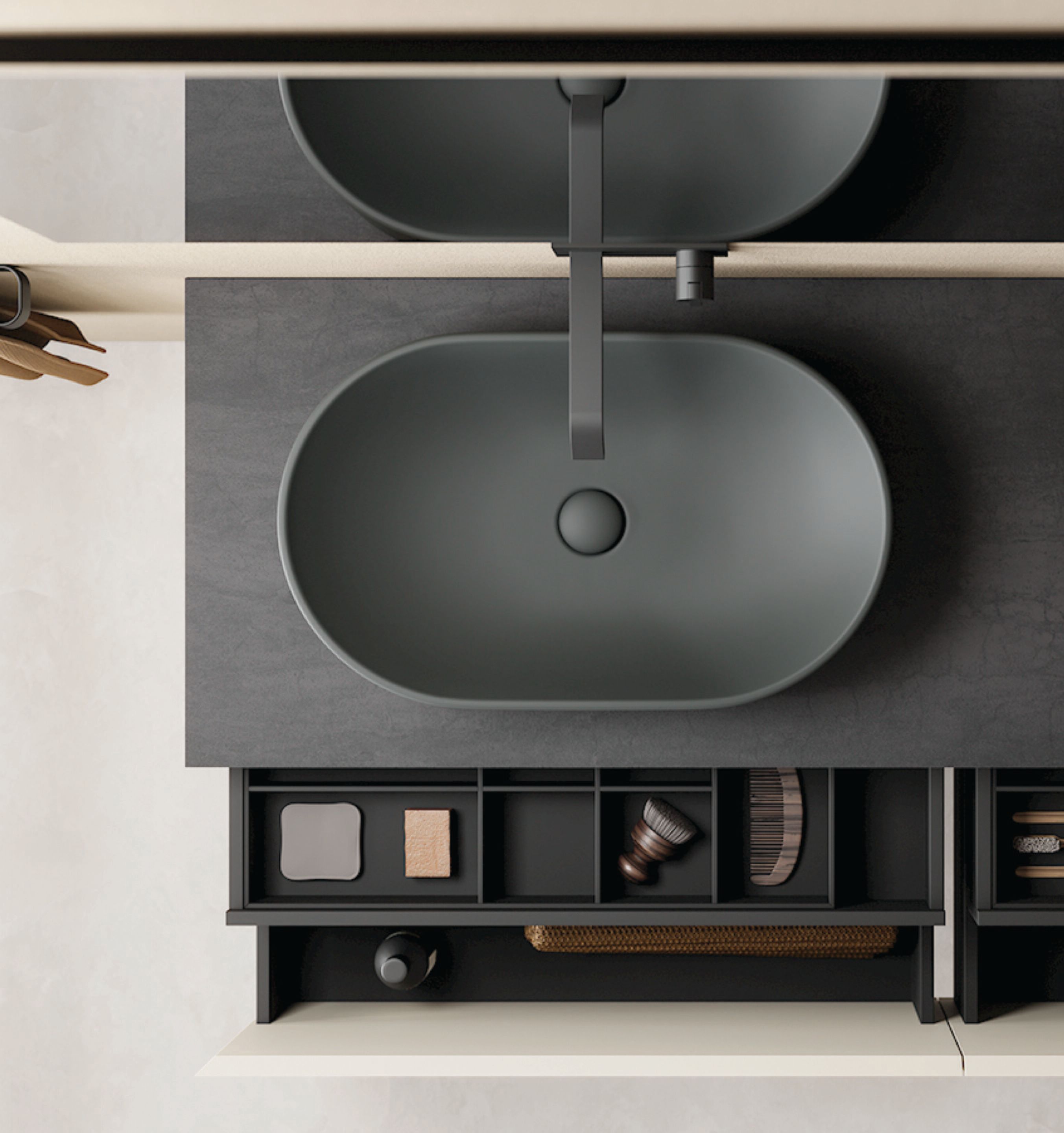 Керамическая столешница овальная раковина Nic ARCH-00049958 - Вид №7