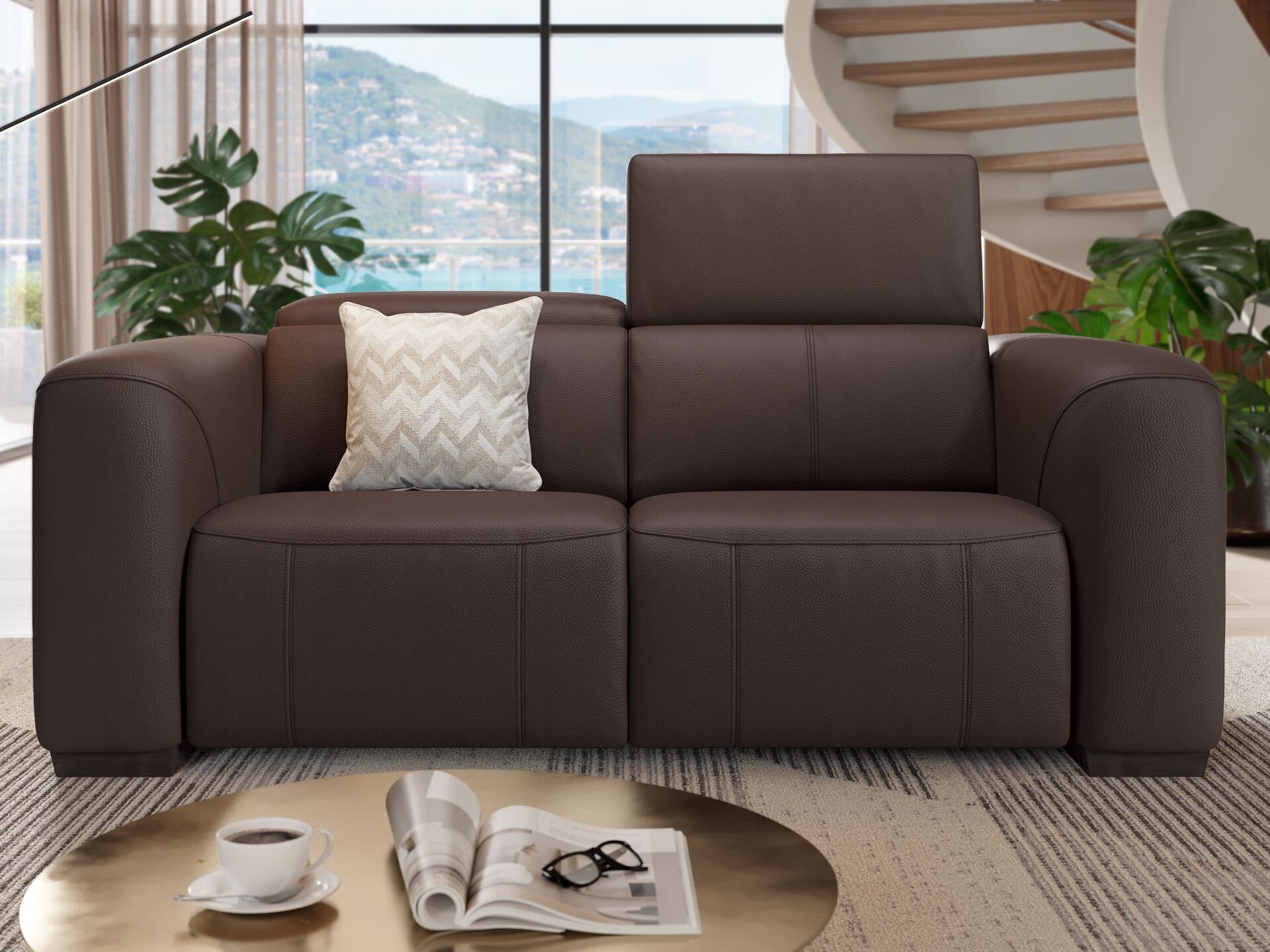 2-местный кожаный диван Sofanella Сорренто ARCH-00059366 - Вид №3