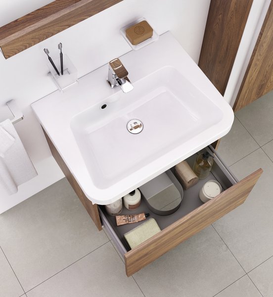 Тумба под умывальник SD 10° 550 тёмный орех Ravak X000000735 - Вид №2