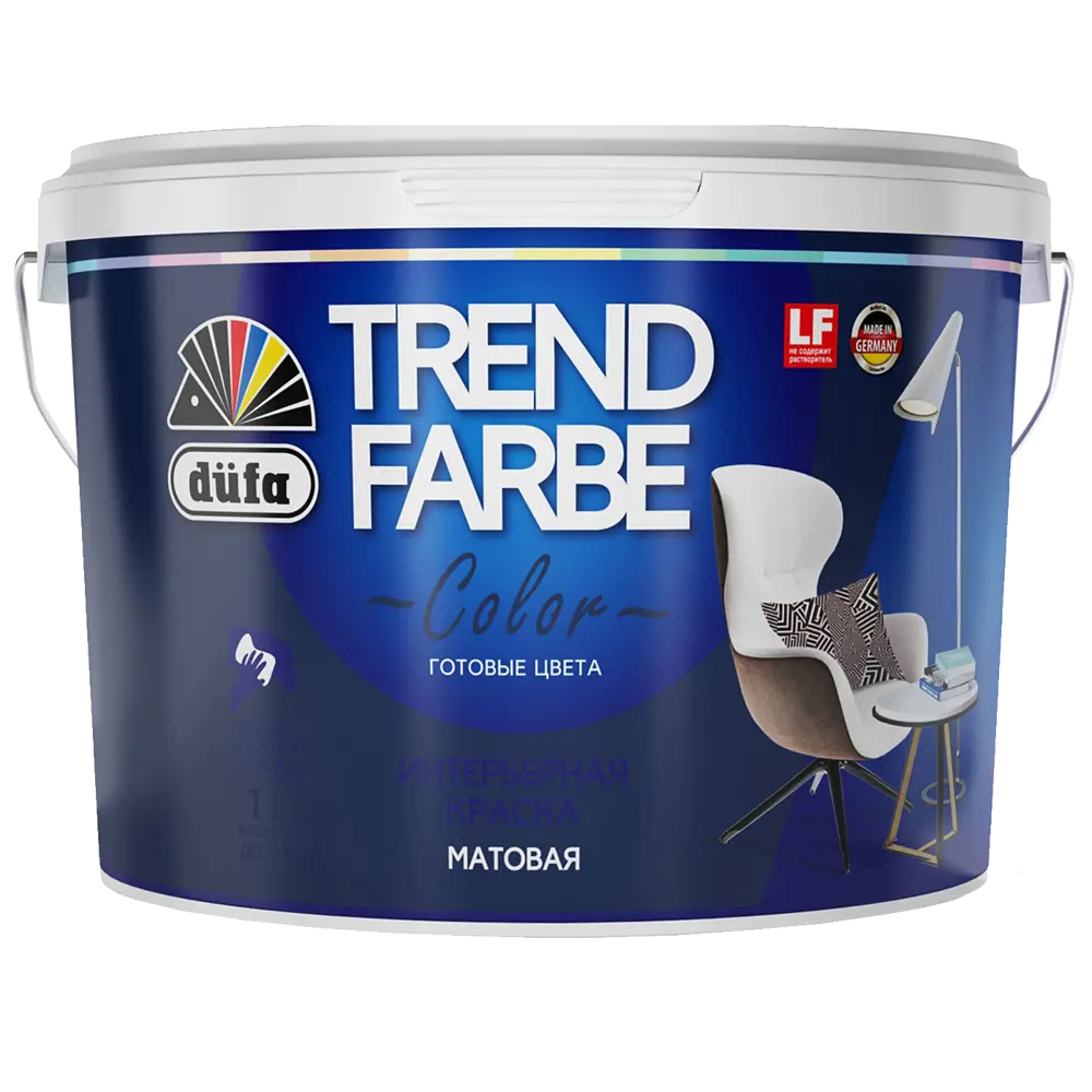 Краска для стен и потолков Trend Farbe цвет Грозовое небо 1 л 81970779 STLM-2048031 Dufa  - Вид №1