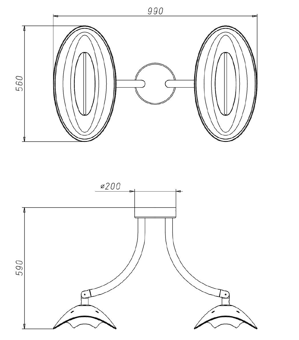 Литье под давлением алюминиевый подвесной инфракрасный нагревательный светильник Phormalab Hotdoor ARCH-00039147 - Вид №2