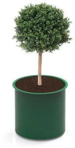 City Design Круглая сеялка для общественных мест из стали с порошковым покрытием