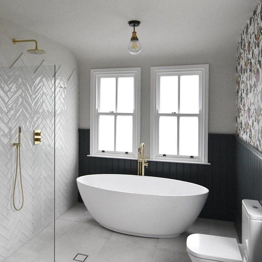 Industville Уличный потолочный светильник из латуни и стекла Brooklyn Br-ip65-dfm8-bp-bh - Вид №1