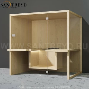 Effegibi AIR SA91800002 Cауна. Установка: к стене. Мощность: 8 кВт макс. Размеры: длина 217 см, ширина 162 см. Отделка: осина натуральная.