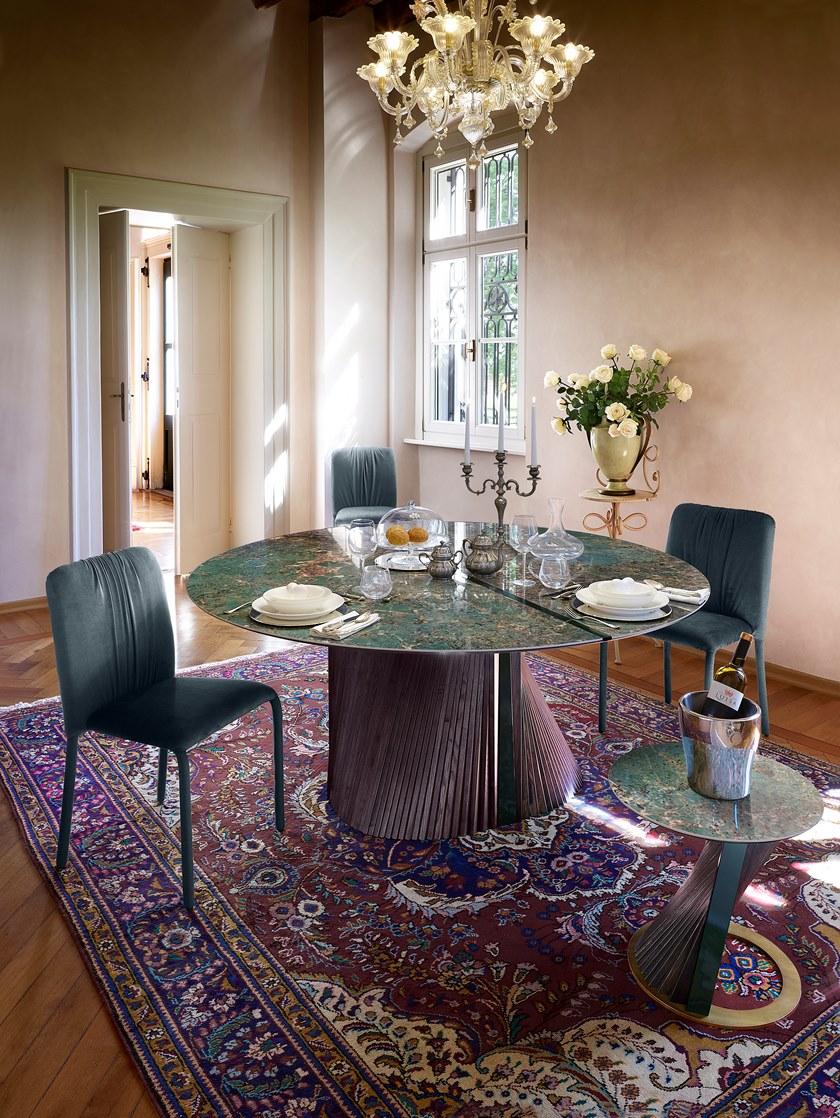 Natisa Круглый керамический стол и основание из ясеня Wave sun-id-1388202 - Вид №3