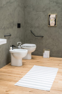 Фарфор биде с переливом