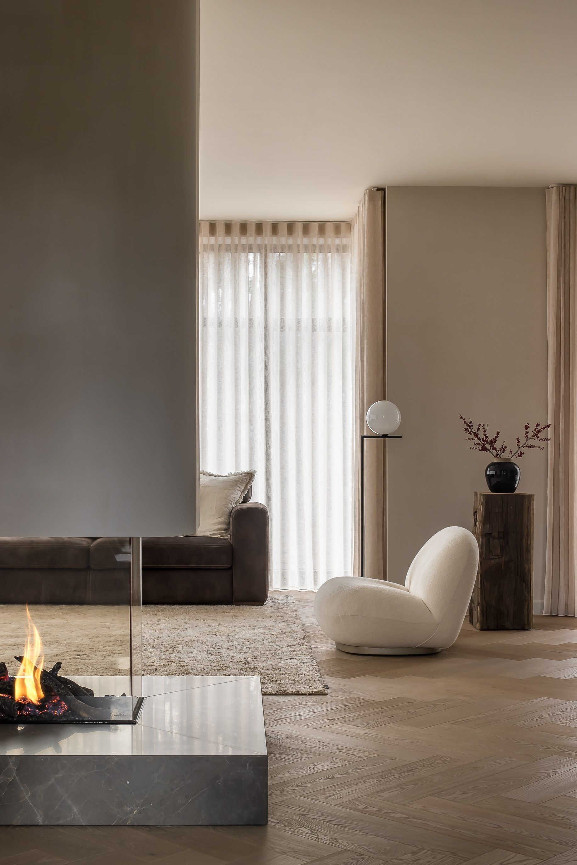 Металлический газовый тройной фасадный камин Metalfire ARCH-00028424 - Вид №3