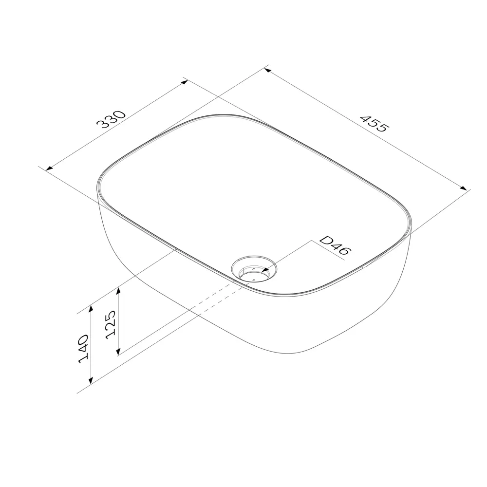 AM.PM Struktura — прямоугольная керамическая раковина для столешницы 88999697 STLM-0976694 - Вид №7