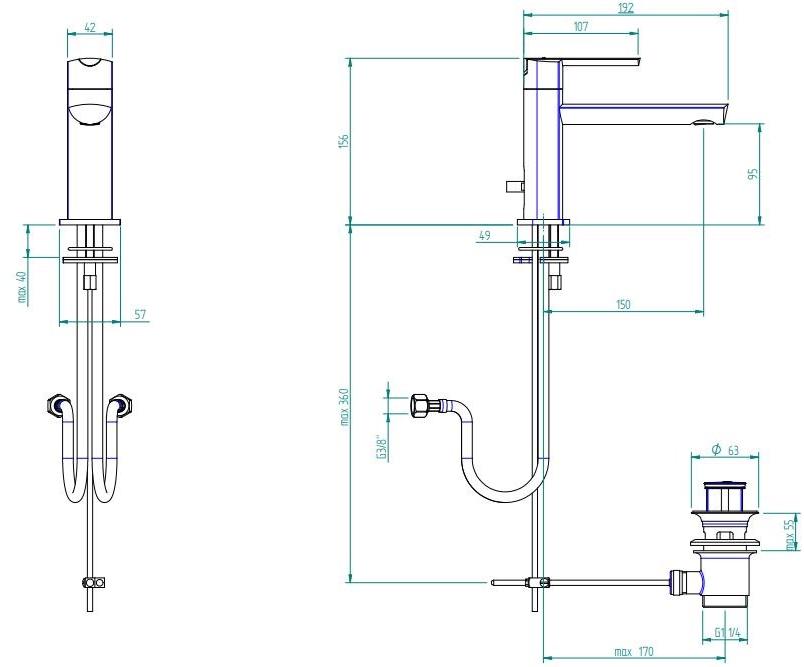 ZAZZERI Смеситель для умывальника из стали Tango sun-id-1502533 - Вид №11