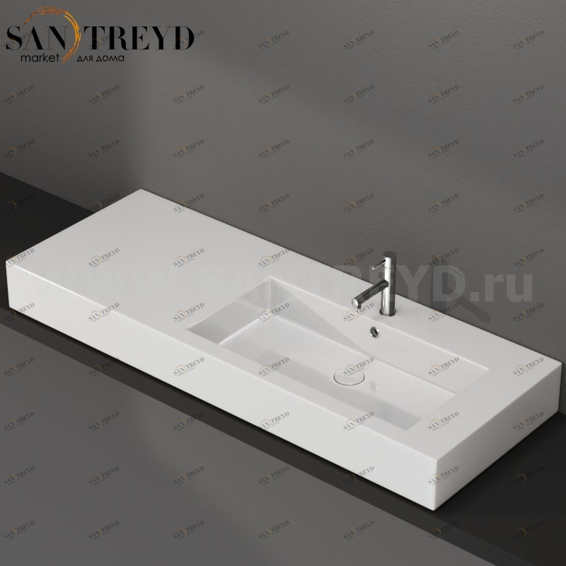 IN136DABI Накладная раковина на столешницу  прямоугольная Ceramica Globo INCANTHO