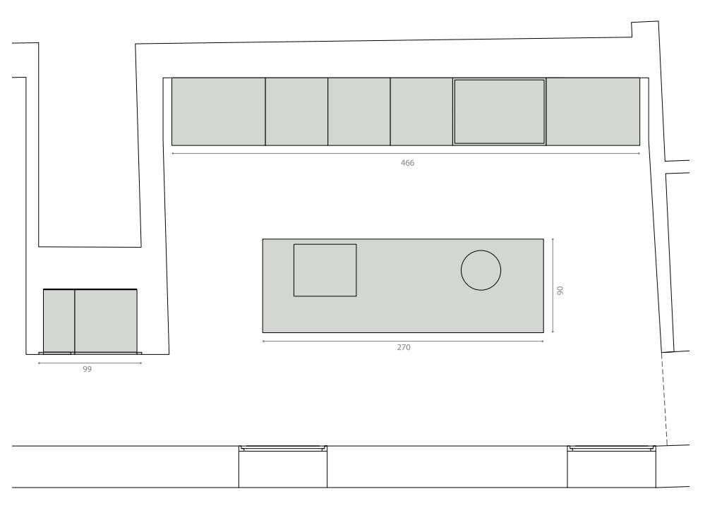 Кухня с островом без ручек на заказ TM Italia Cucine ARCH-00027792 - Вид №2