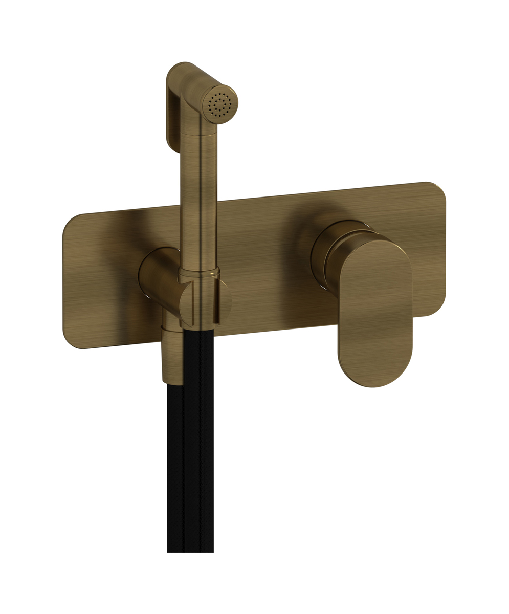 Внешние части гигенического душа со смесителем. WE ARE IB k2706mb Modern Bronze K2