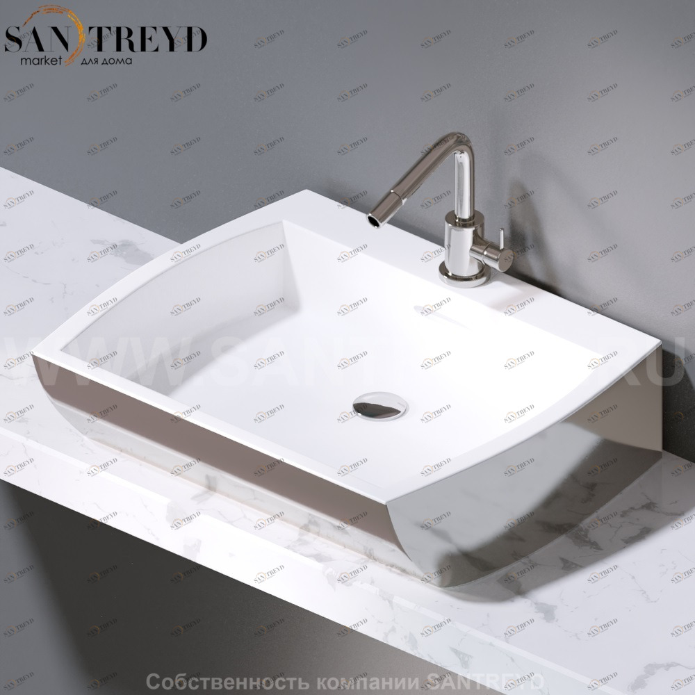 L282.251 Накладная раковина на столешницу  овальная A. e T. Italia SQUARE AeT ITALIA