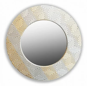 Зеркало круглое настенное золото с серебром Pyramid IN SHAPE FASHION 00-3860115 Золото;серебро