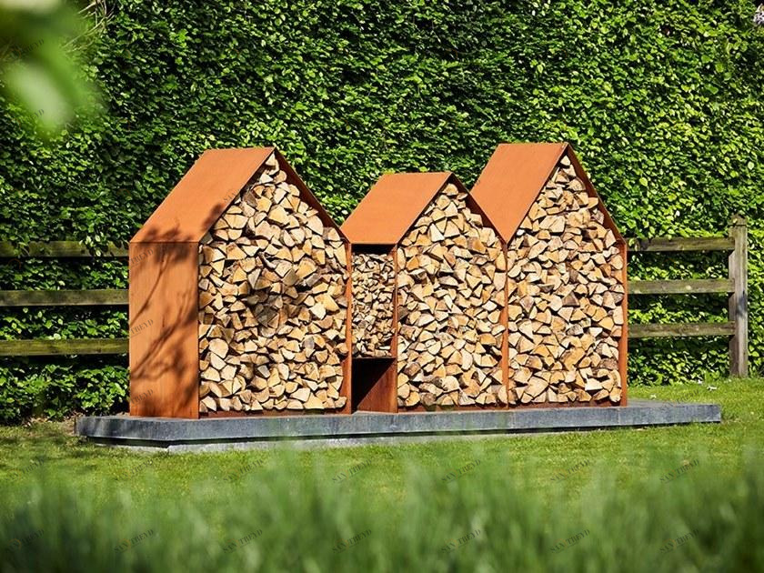 RB73 Подставка для бревен из стали Corten ™  Rb-1600 