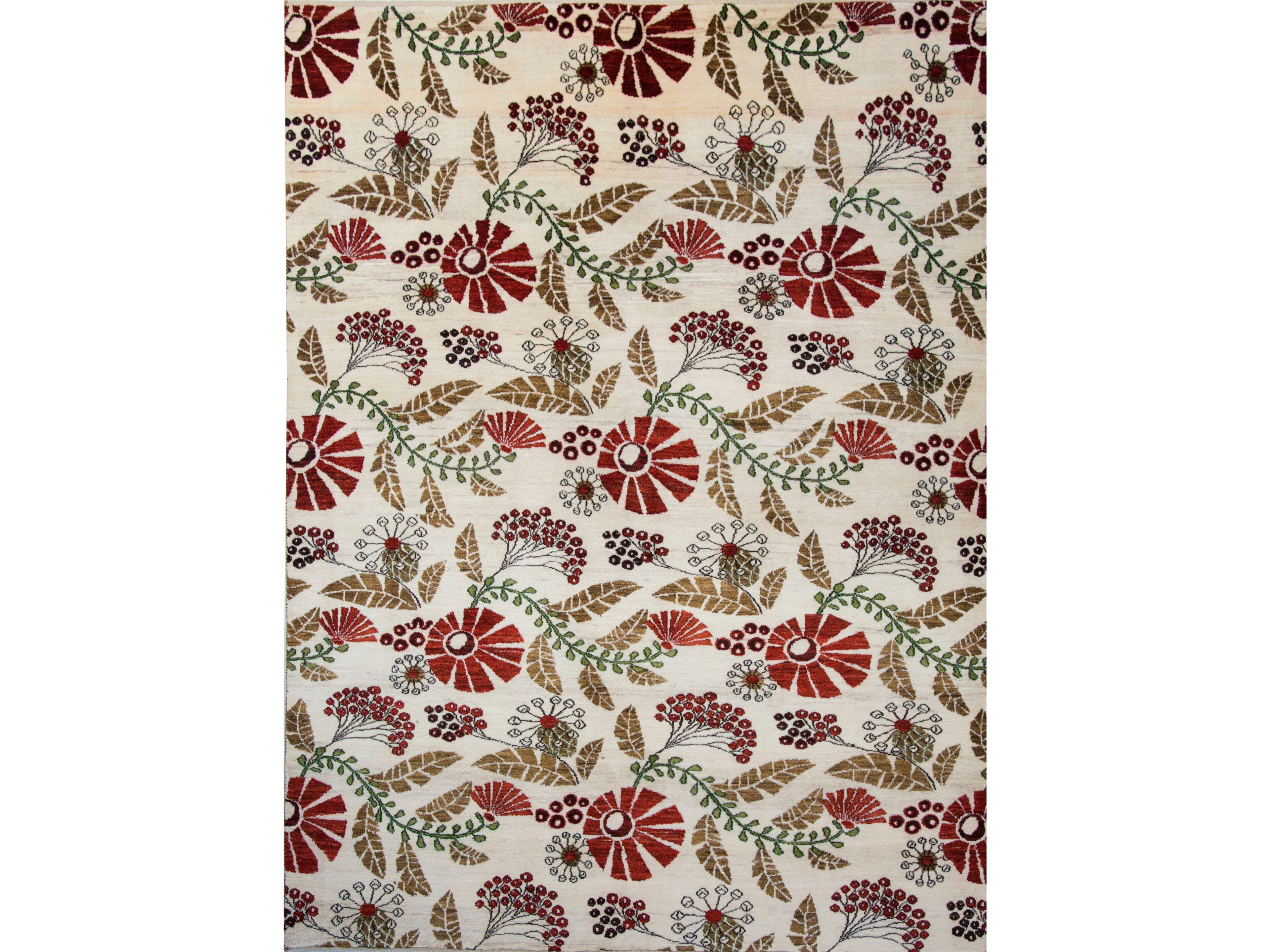 Прямоугольный шерстяной цветочный ковер Zollanvari Flower Power-Designer ARCH-00123610 - Вид №1