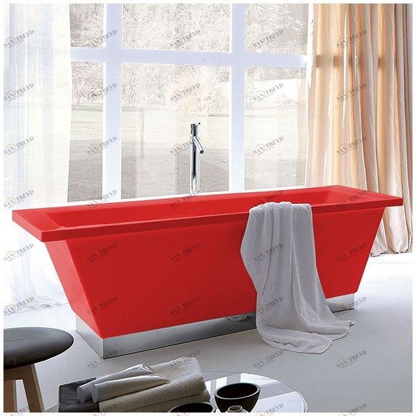 Ванна Gruppo treesse Conthea V1211AC-K красная отдельностоящая прямоугольная V1211ACK
