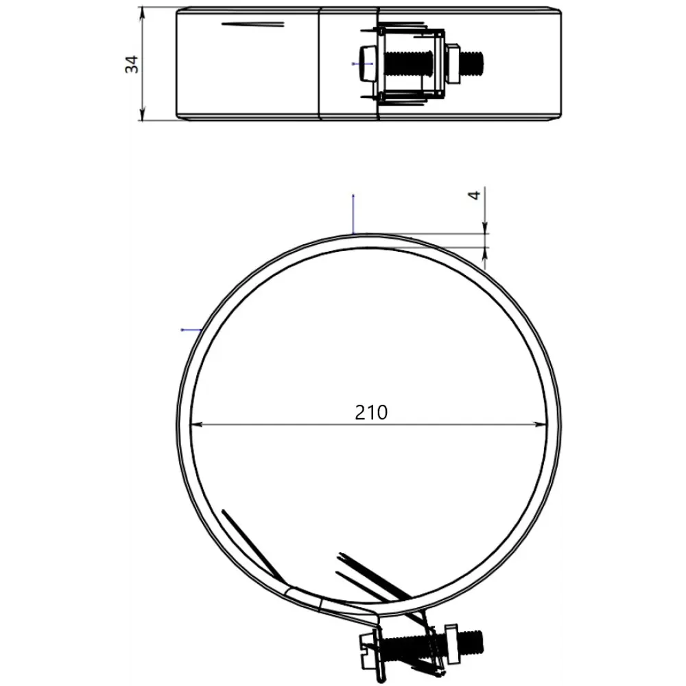 Хомут обжимной Металлик и Ко (430/0.5 мм) D210 мм STLM-2161968 - Вид №2
