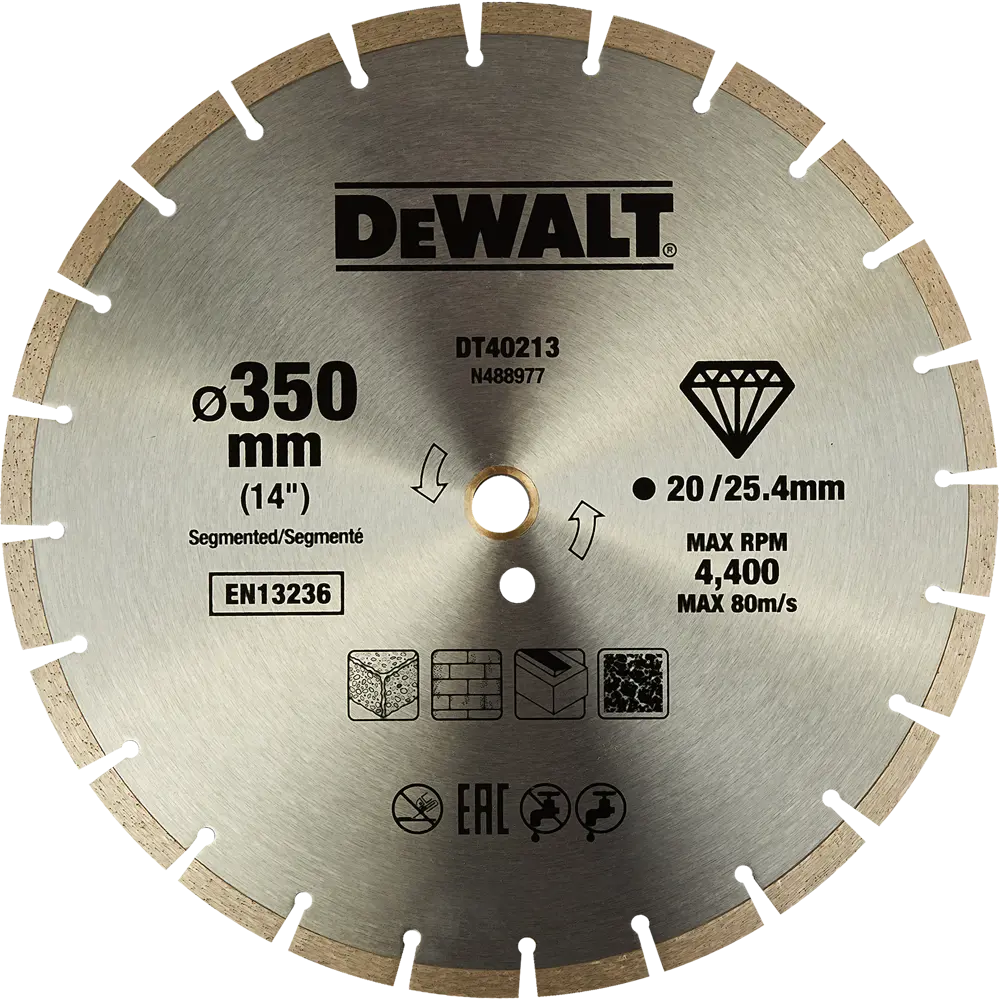 Диск алмазный универсальный Dewalt сегментный 350x3 мм 82282681 STLM-2035908 
