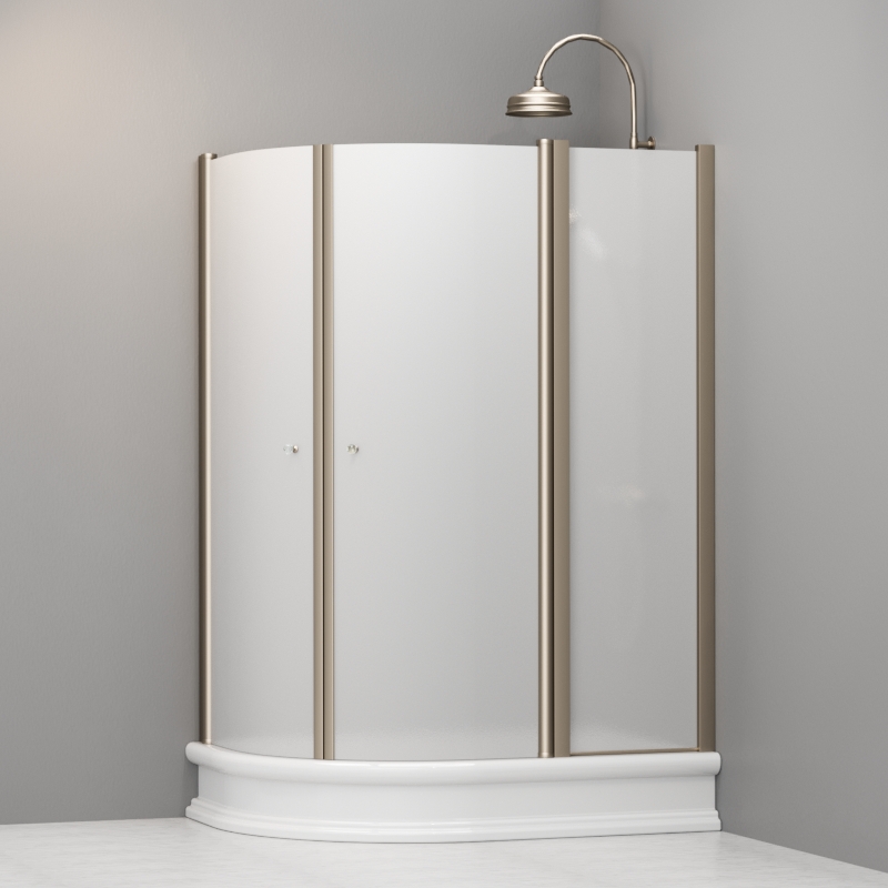 9138S3 Душевая кабина четверть круга SX для поддона 80*120 SX, цвет Бронзовый Kerasan RETRO Италия 