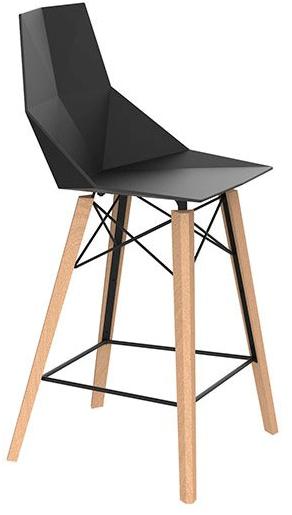 VONDOM Садовый стул из полипропилена с подставкой для ног Faz wood 54303, 54303f - Вид №2