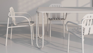 Алюминиевый прямоугольный садовый стол с порошковым покрытием