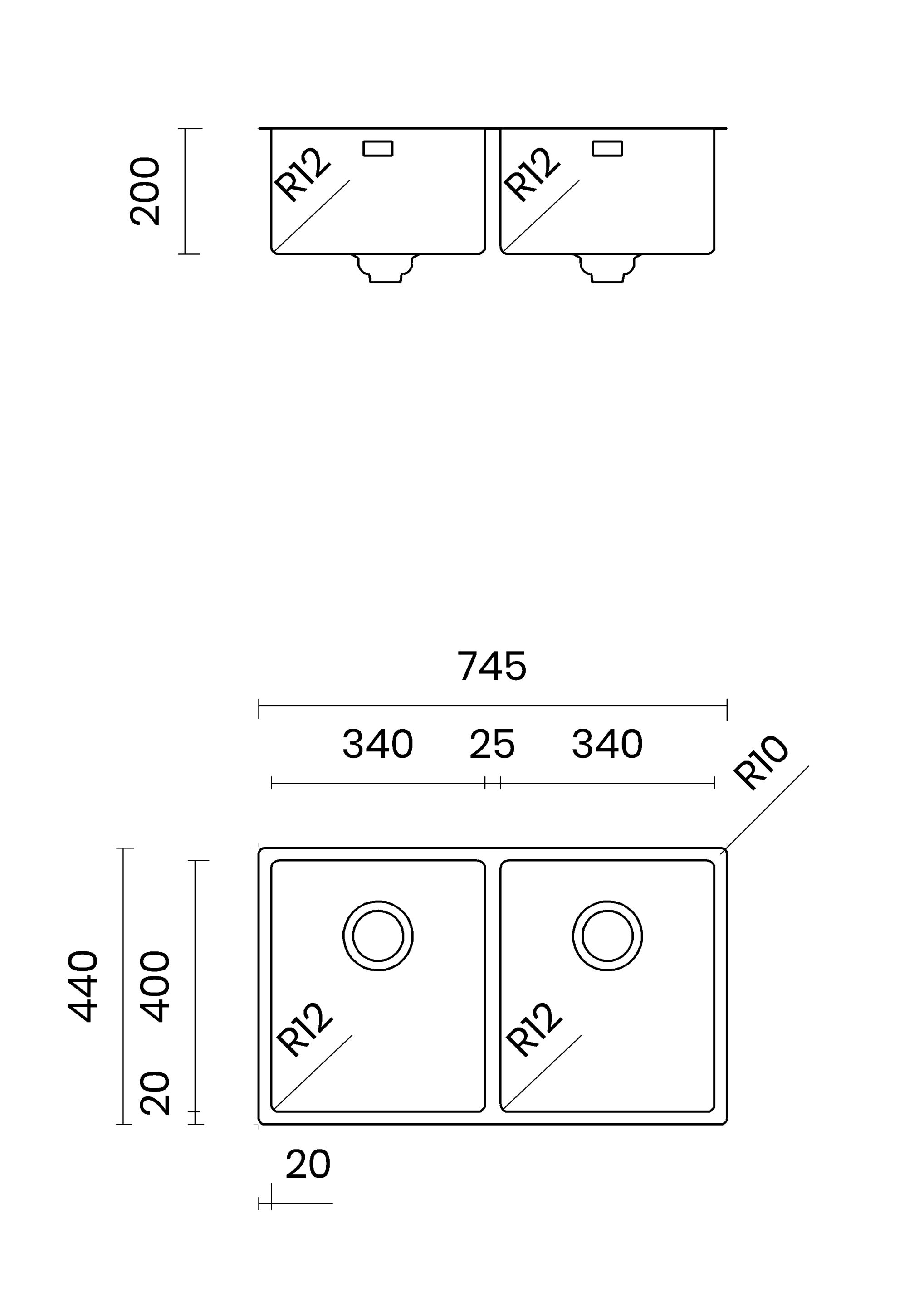 2 раковины из нержавеющей стали TASCA чистый ARCH-00128976 - Вид №3