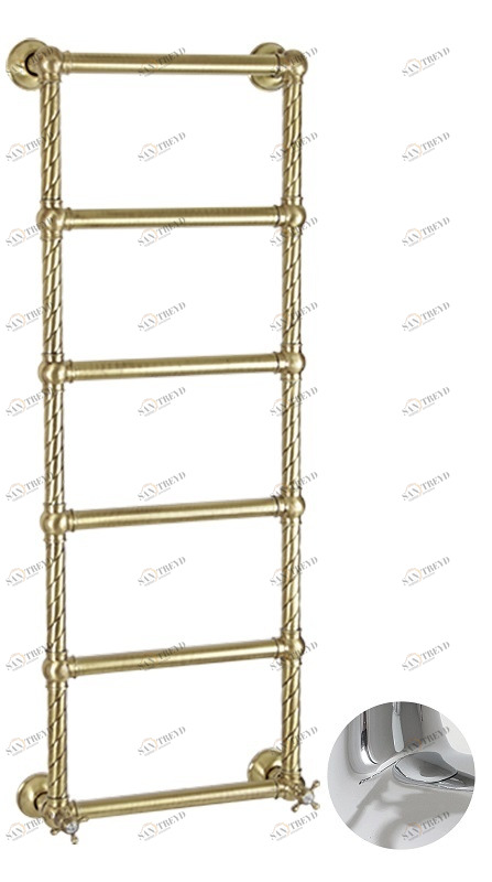 Полотенцесушитель MIGLIORE Edera ML.ADR-EL.110.CR 41 x 123 см - хром, провод слева ML.EDR-EL.110.CR