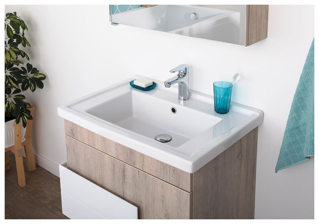 Тумба с раковиной Aquanet Мадейра 60 дуб кантри 0018306900182322 - Вид №6