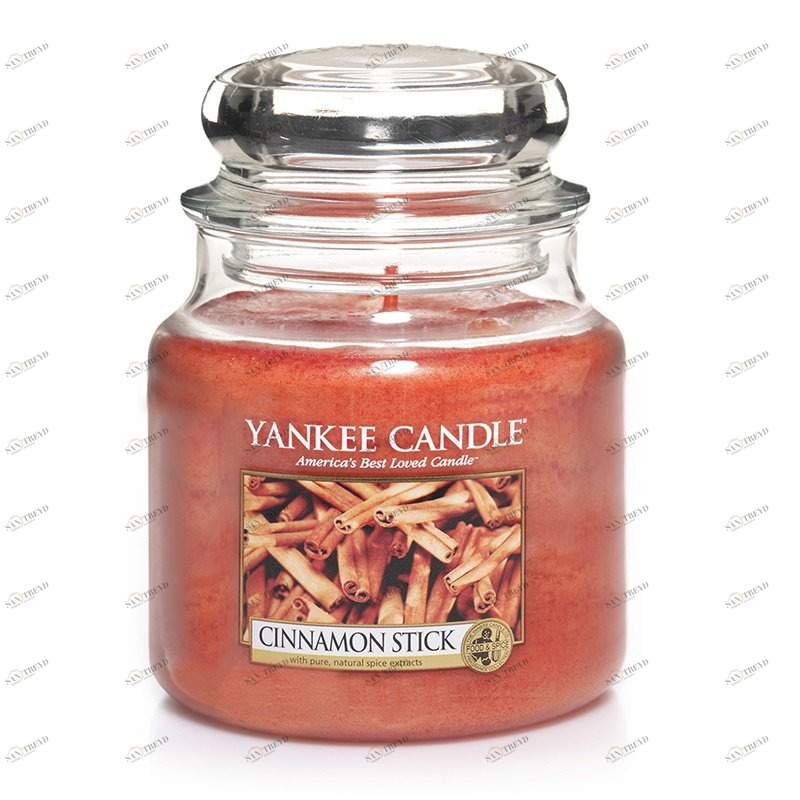 Свеча средняя в стеклянной банке "Коричная палочка" Cinnamon Stick 411 гр 65-90 часов YANKEE CANDLE  267975 Оранжевый 