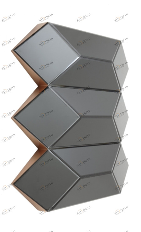 Зеркальное панно декоративное оригами Thomas PUSHA ДИЗАЙНЕРСКИЕ 062664 Коричневый 