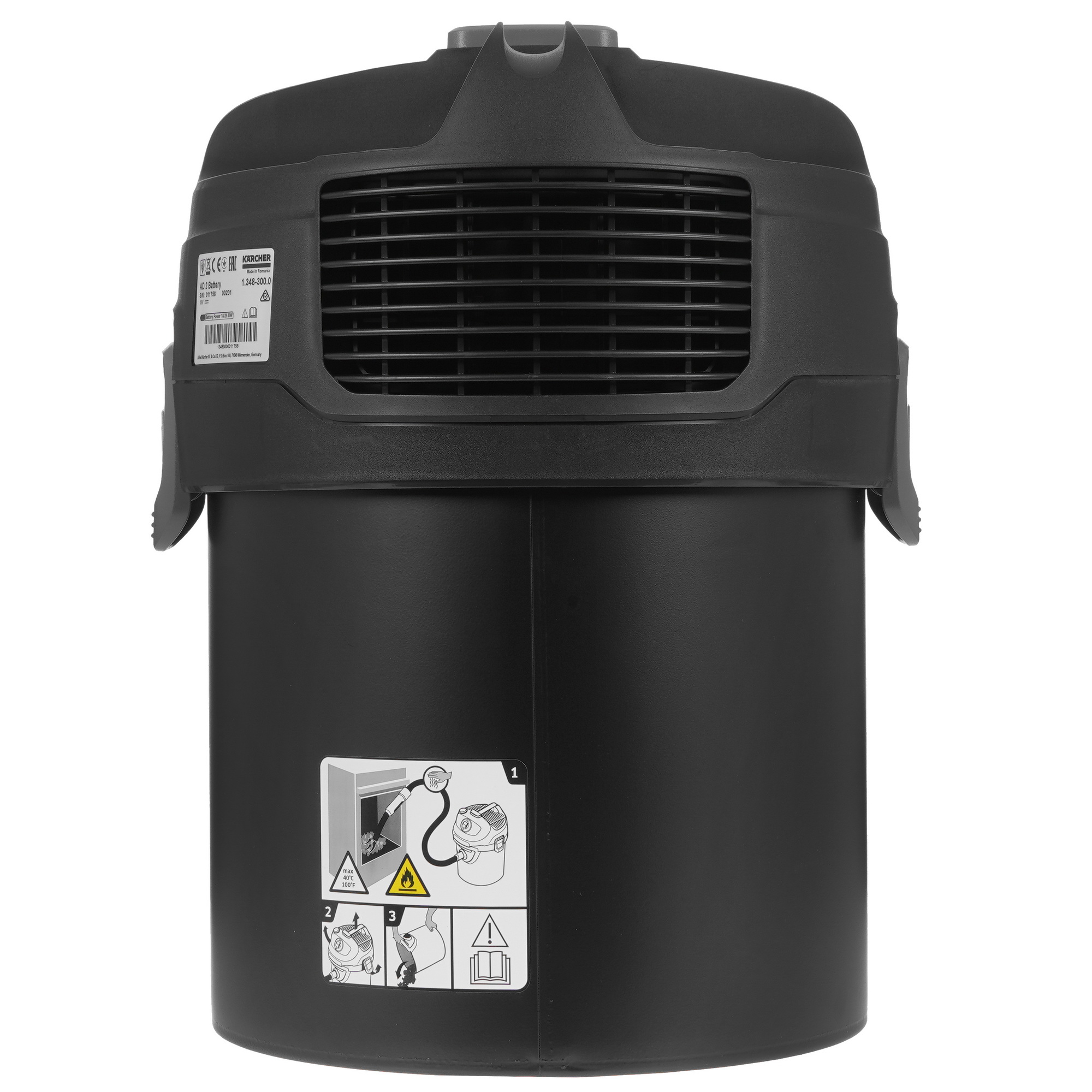 Пылесос для золы аккумуляторный Karcher AD 2 Battery , Без ЗУ, Без АКБ 5322799 STDN-0044486 - Вид №5