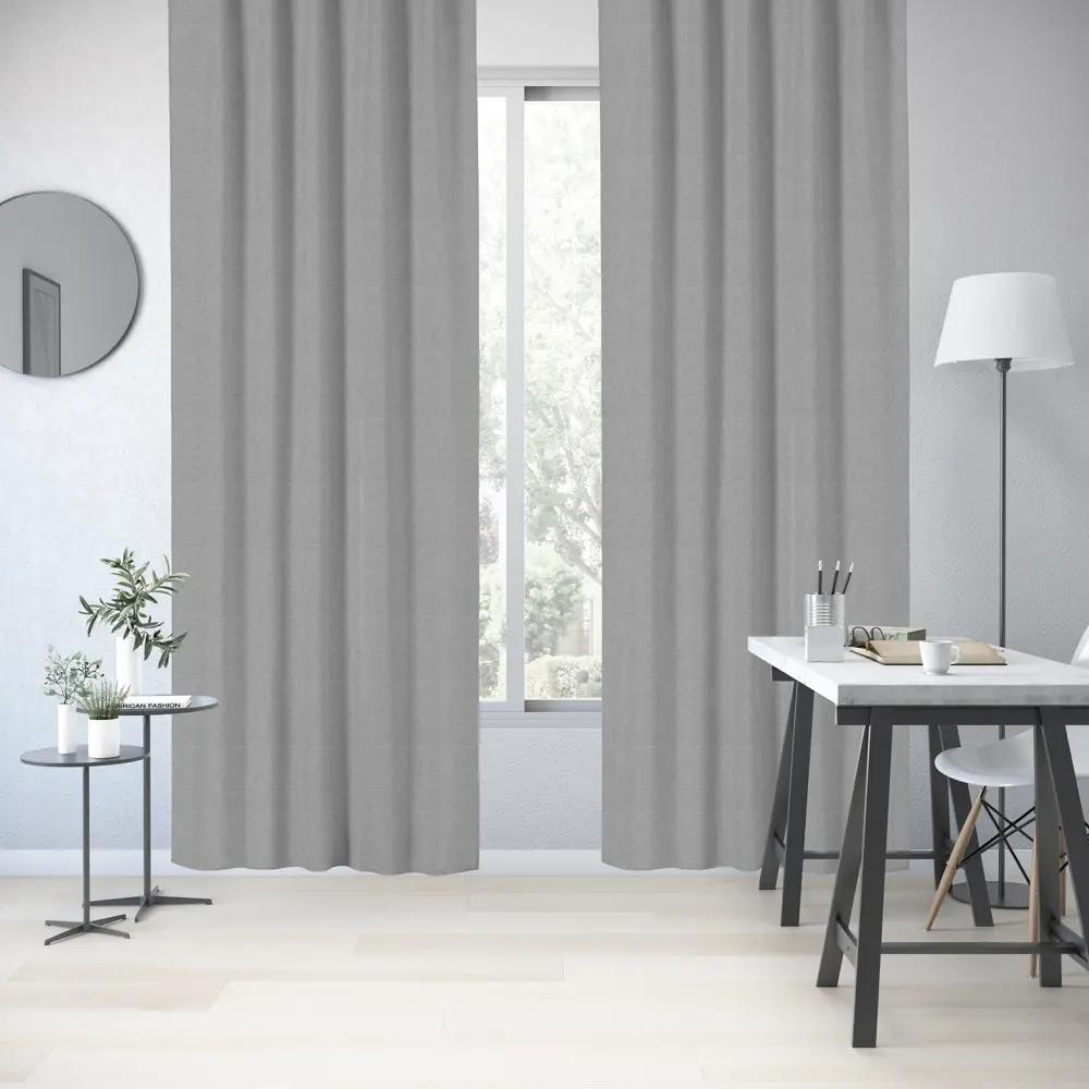 Штора на ленте Inspire Arona 200x280 см цвет серый STLM-2208552