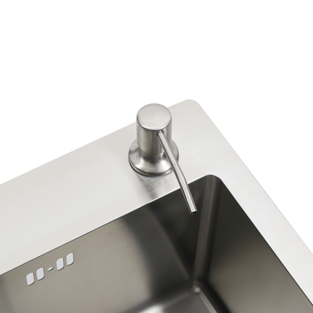 Мойка R5050H MELANA ProfLine 3,0/200 САТИН врезная квадратная в комплекте с дозатором и коландером MLN-R5050H+дозатор+коландер - Вид №6