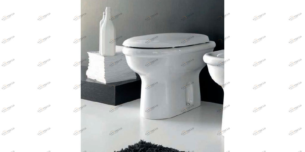 PL10 Приставной унитаз напольный Белый Ceramica Hidra PLUVIA Италия