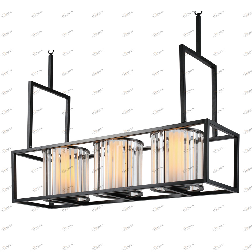 Подвесной светильник Carducci от Delight Collection KM0775P-3 DELIGHT ДИЗАЙНЕРСКИЕ 243739 Прозрачный;черный 