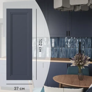 Фасадная панель KONSENSA Котлас синий 37×102 см для кухни в неоклассике 89409633