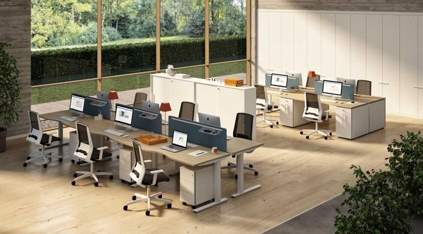 Bralco Офисный шкаф из меламина с раздвижными дверцами с замком Winglet sun-id-1481241 - Вид №1