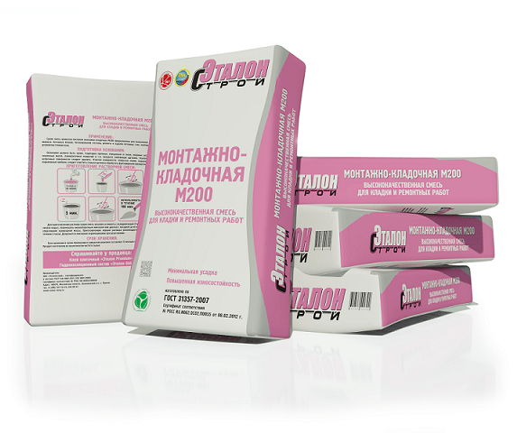 Монтажно-кладочная смесь М200 Эталон 50кг 13224 - Вид №1