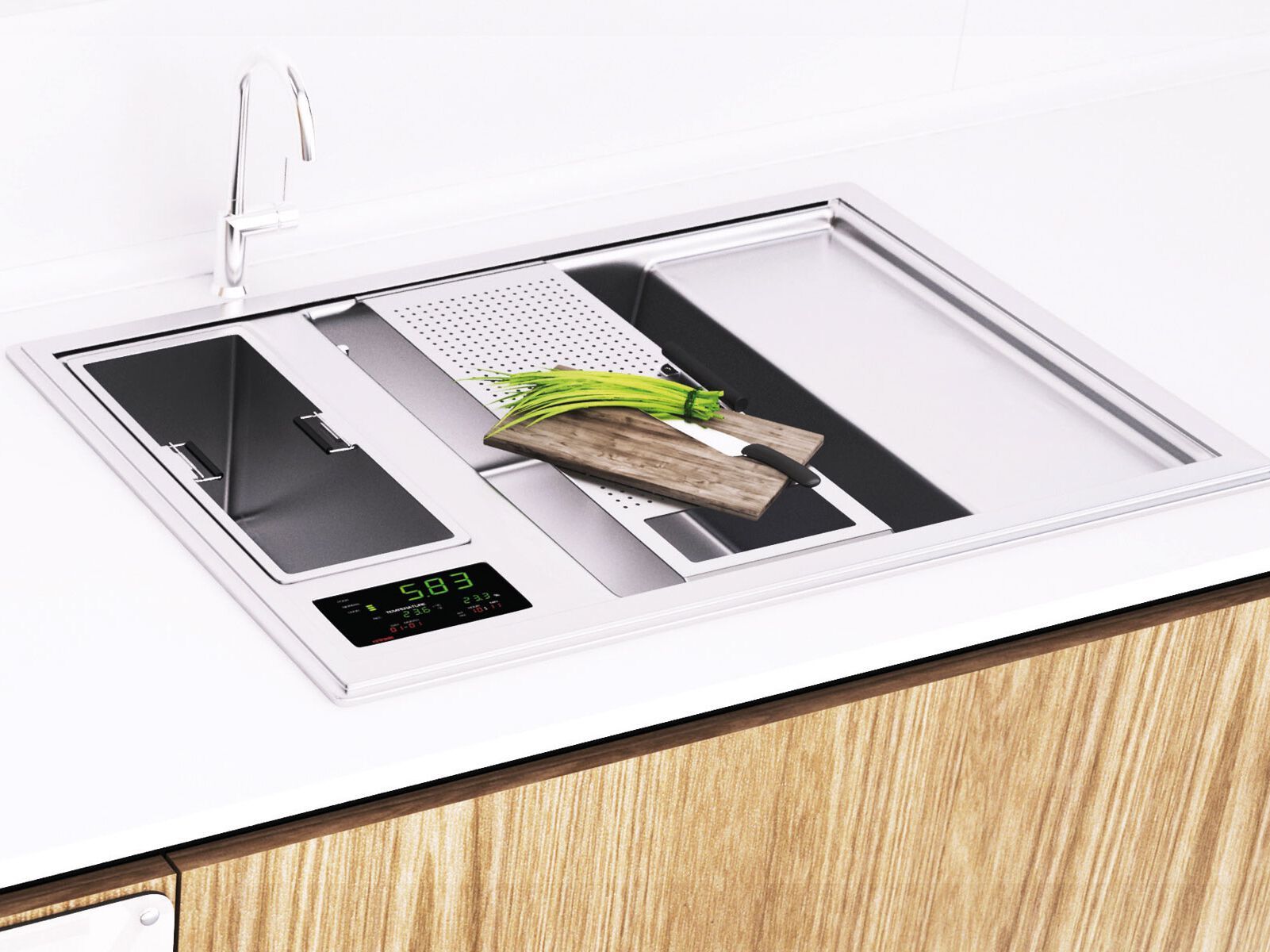 Встраиваемая раковина со встроенной ванной Для приготовления макаронных изделий Concepticon SINKOOK ARCH-00119348