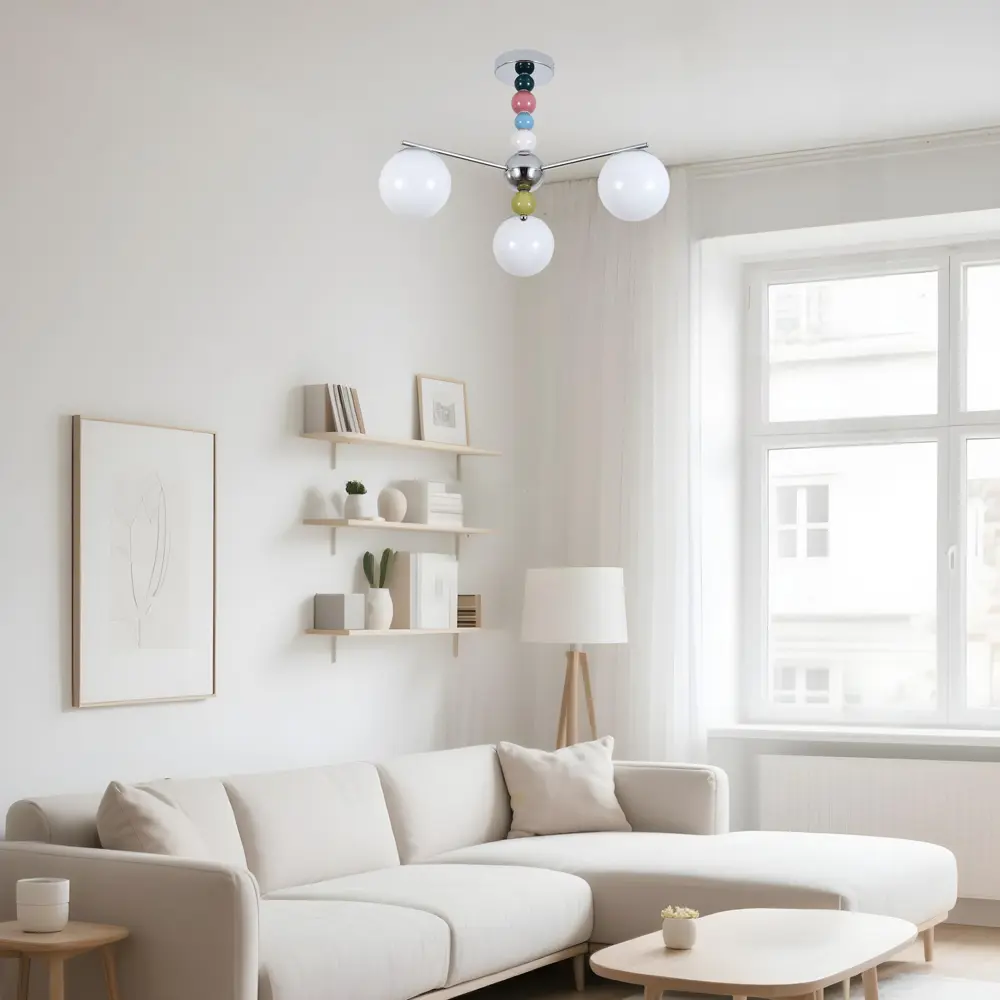 Люстра подвесная Opulence 3 лампы 7 м² цвет хром Escada STLM-2082767 - Вид №6