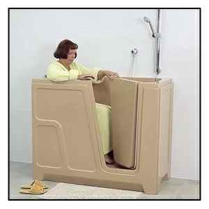 Ванна с дверцей Akcjum ODA 150-68-RH-B сидячая правосторонняя бежевая