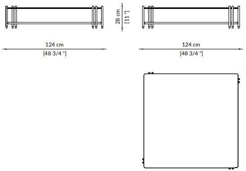 Paolo Castelli Журнальный столик из смолы и стекла с отделением для хранения Soft ratio sun-id-1344767 - Вид №1