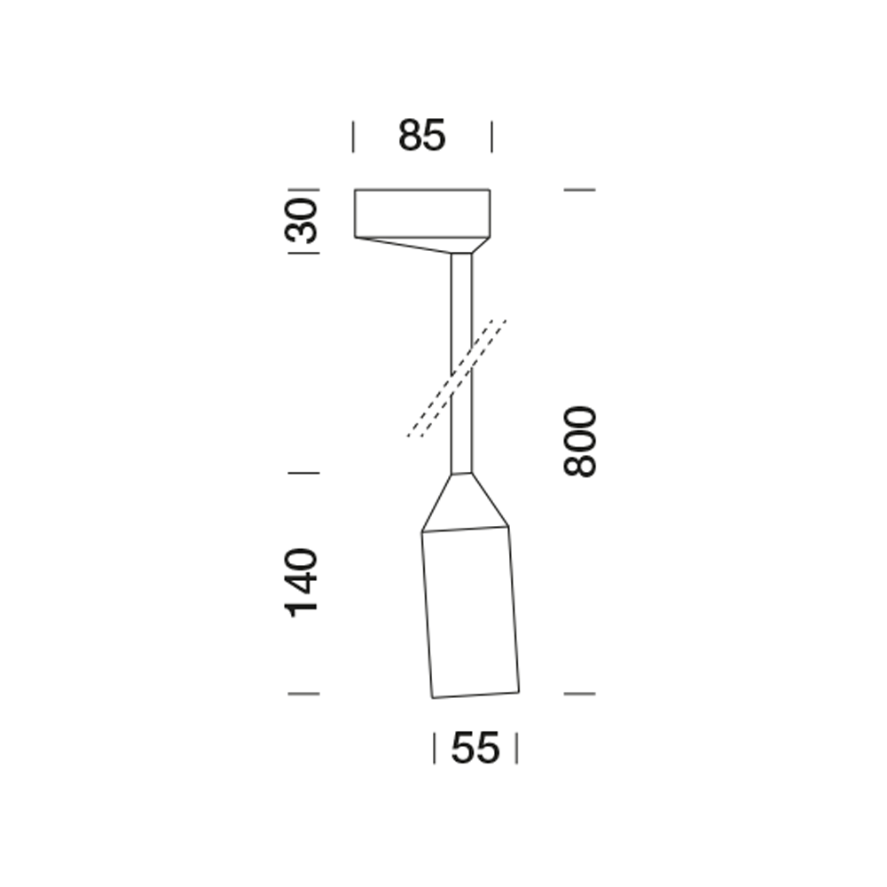 3070266 Потолочный светильник Platek FLAMINGO 2.0 Soffitto  FLAMINGO 2.0 H. 800 mm - 1 COB 4000K 76°  - Вид №8