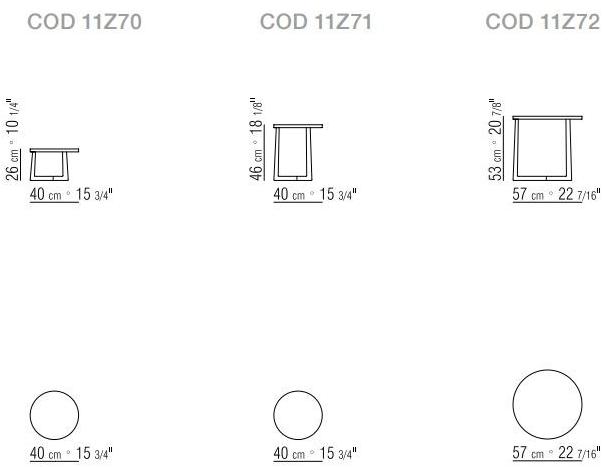 Flexform Круглый журнальный столик из массива дерева Jiff sun-id-1351802 - Вид №3