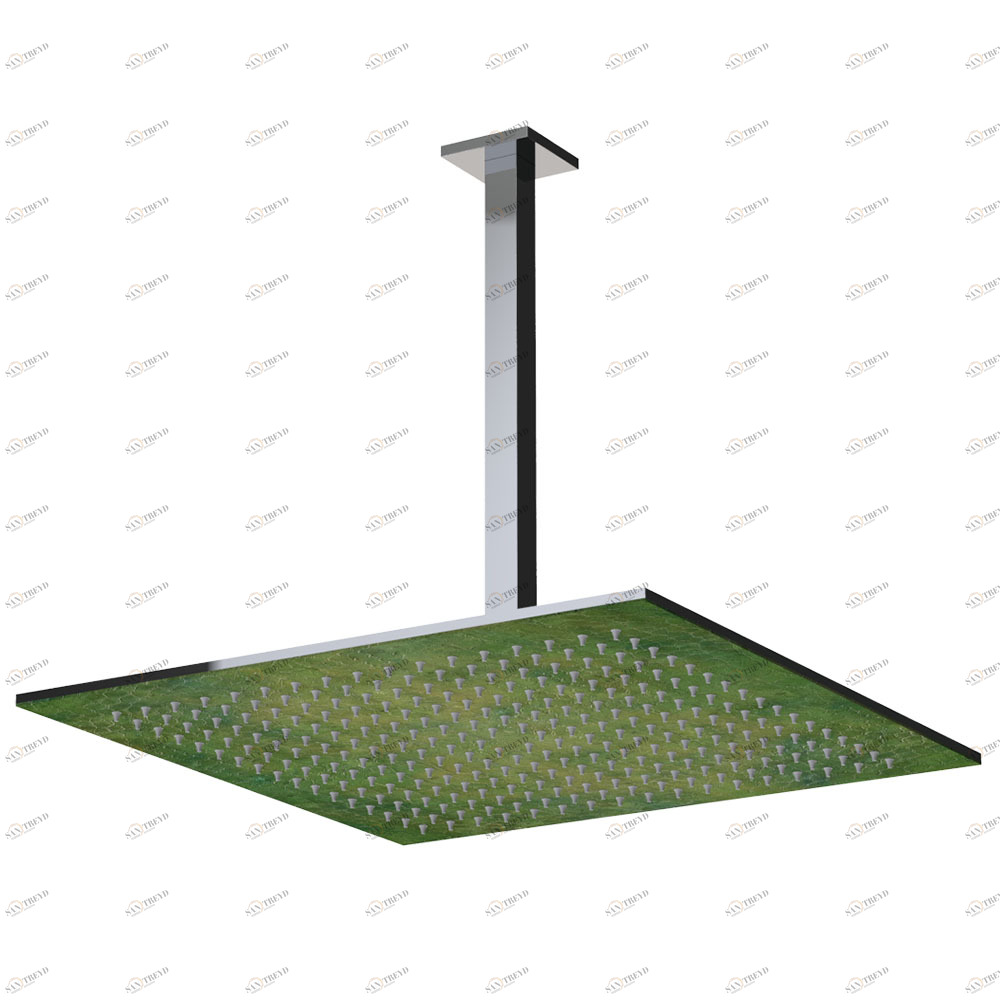 Graffio Квадратная лейка для душа 400 × 400 мм с круглым потолочным кронштейном 300 мм. SK854 