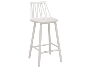 Березовый табурет с подставкой для ног