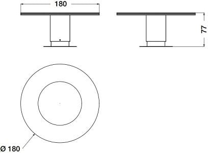 Кожаный и мраморный стол с Lazy Susan CPRN HOMOOD Starlight ARCH-00100010 - Вид №2