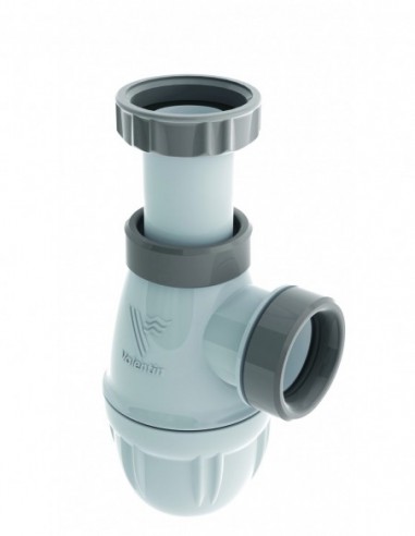 610700 001 00  Сифон Connectic NF для умывальника, регулируемый, выход Д. 32 мм, двухкомпонентный, встроенное уплотнение Valentin Белый  - Вид №1